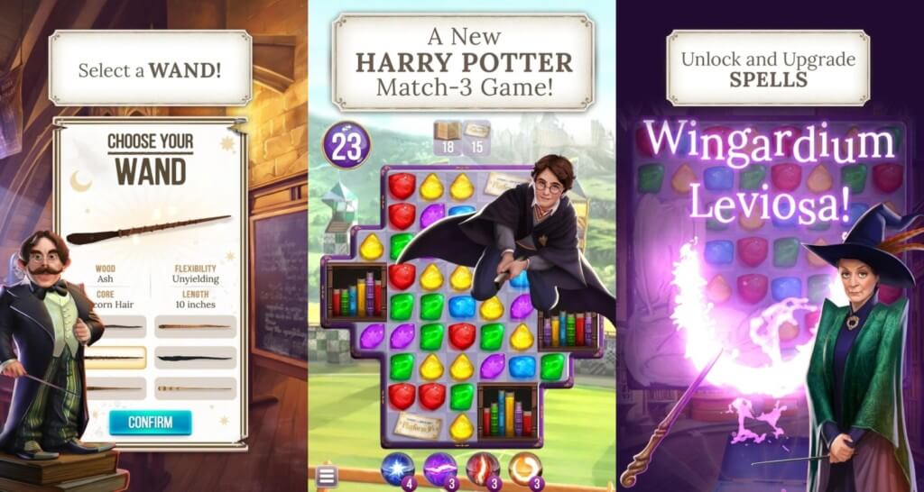 Режимы игры Harry Potter: Puzzles & Spells и технические особенности