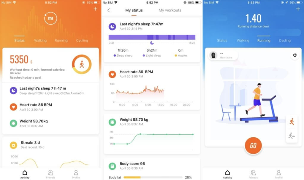 Отслеживание шагов с Mi Fit на андроид