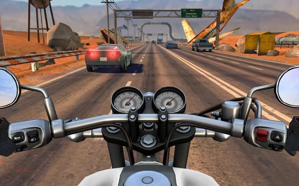 Механика игры Moto Rider GO Highway Traffic