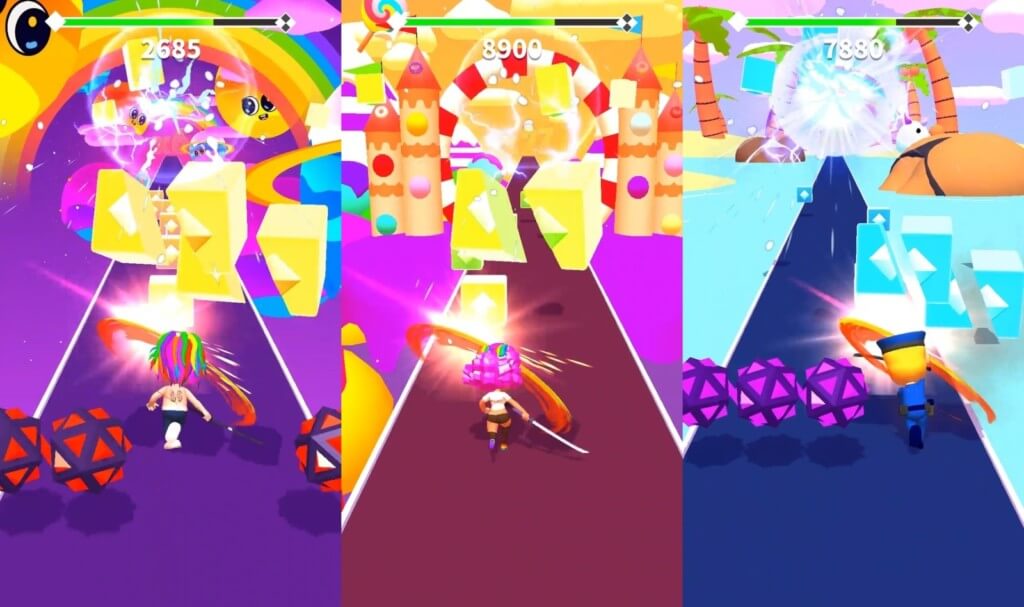 Графика в игре 6ix9ine Runner