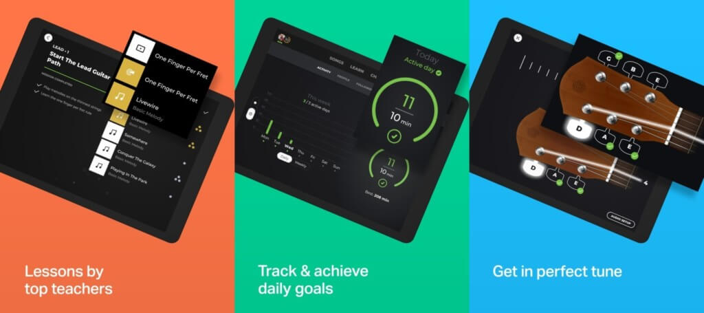 Yousician - множество уроков и практических упражнений