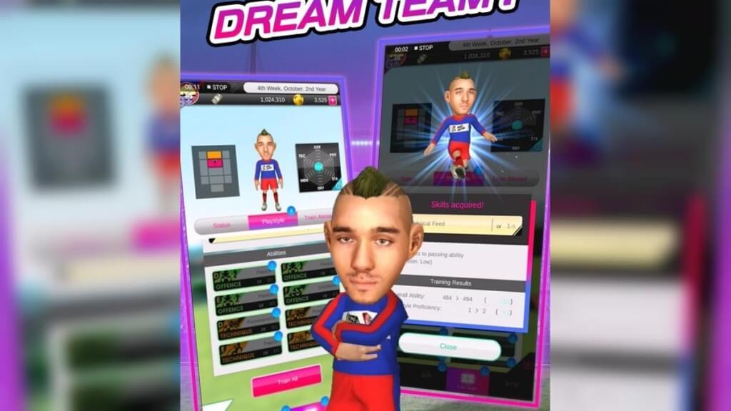 Обширные менеджерские обязательности в SEGA POCKET CLUB MANAGER