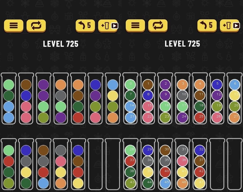 Графика и звук в Ball Sort Puzzle