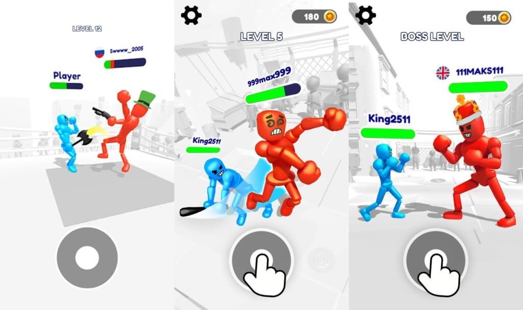 Графика и звук в игре Stickman Ragdoll Fighter