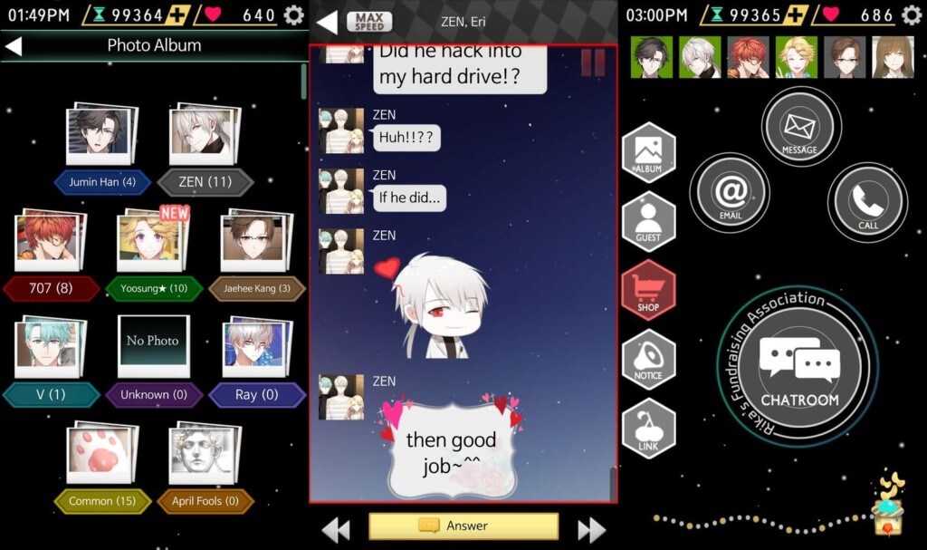 Трудности выбора в Mystic Messenger