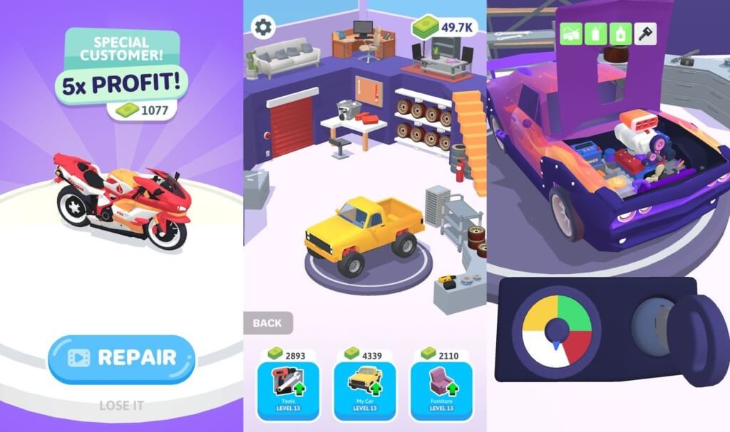 Графика и звук в игре Repair My Car!
