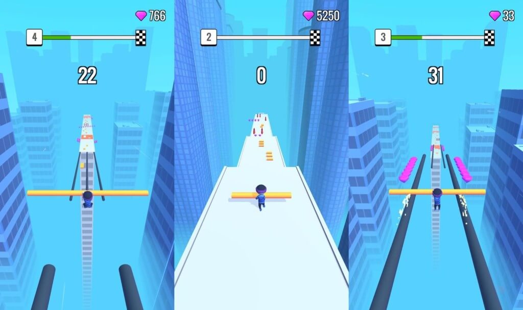 Графика и звук и звук в игре Roof Rails