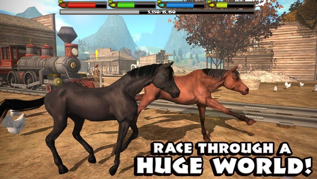 Ultimate Horse Simulator - огромный открытый мир. Делай что хочешь!