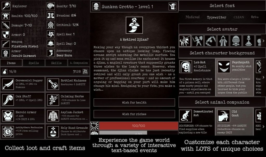 Grim Quest - глубокие возможности для ролевой игры