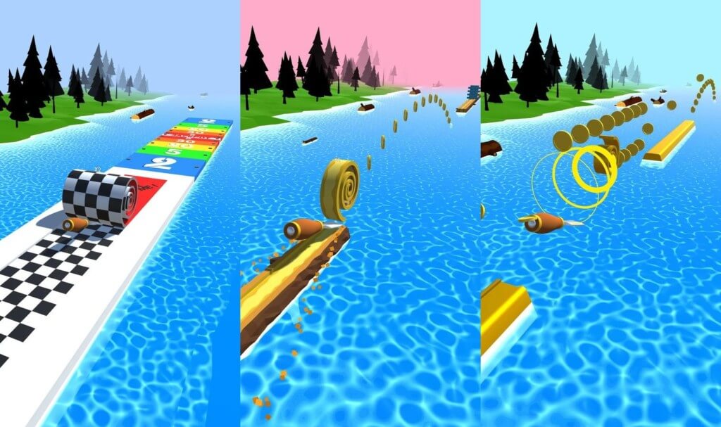 Графика и звук в игре Spiral Roll