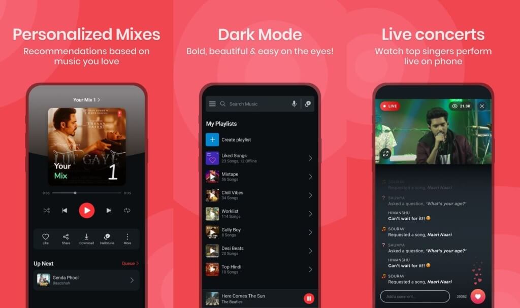 Качественный поиск в приложении Wynk Music