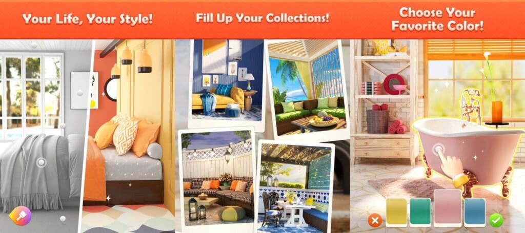 Графика и звук в игре Decor Match