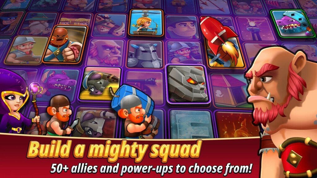 Upgrade your units and hero in Epic Brawl
