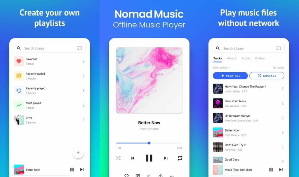 Ключевые особенности приложения Offline Music Player