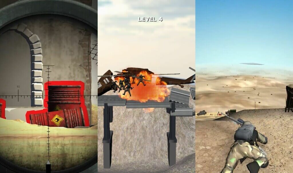 Sniper Attack - сложнее на более поздних уровнях