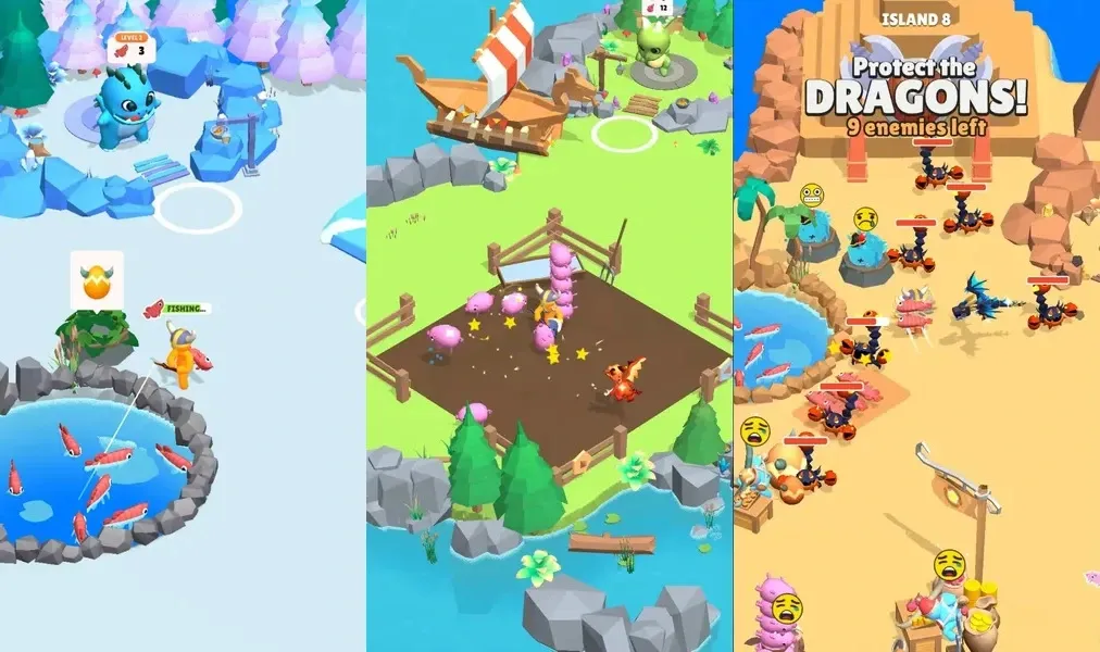 Улучшайте драконов в игре Dragon Island