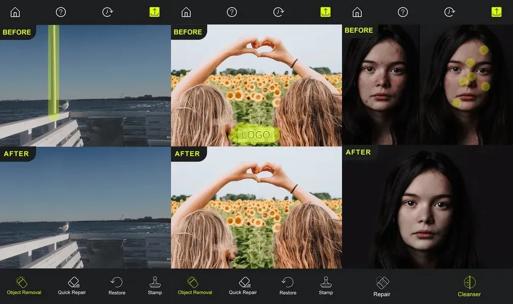 Photo Retouch — приложение, помогающее убрать лишние детали с фотографий