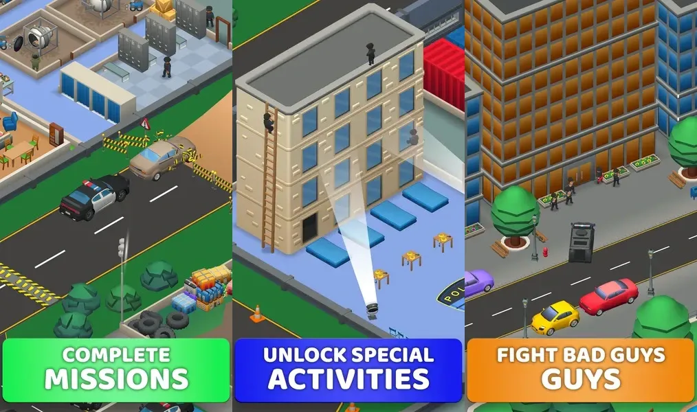Потрясающая 3D-графика в игре Idle SWAT Academy Tycoon
