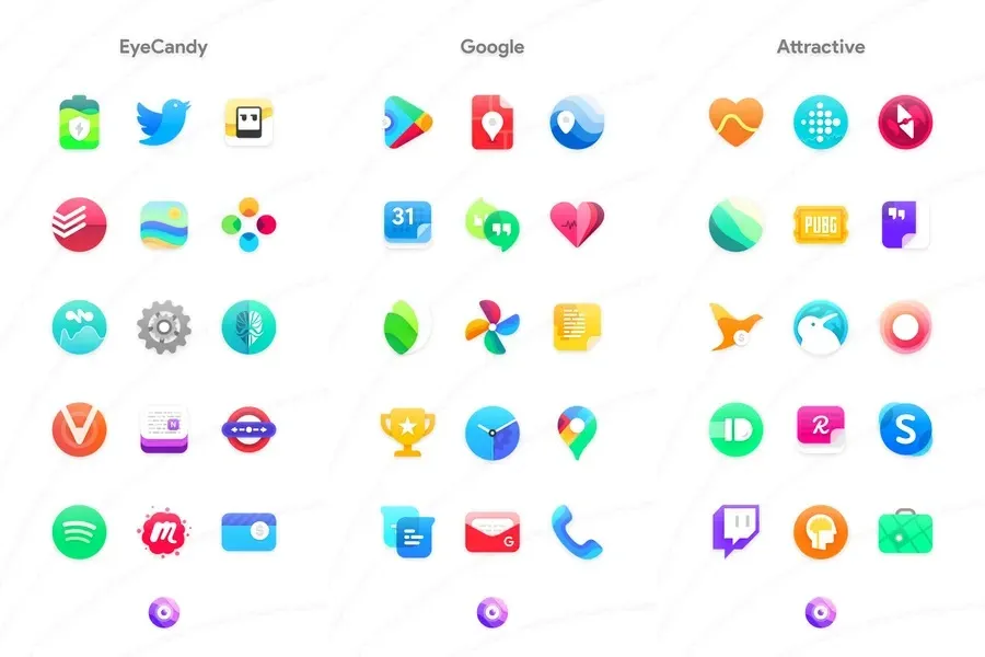 Nebula Icon Pack — набор значков, продвигающий минимализм на мобильных устройствах