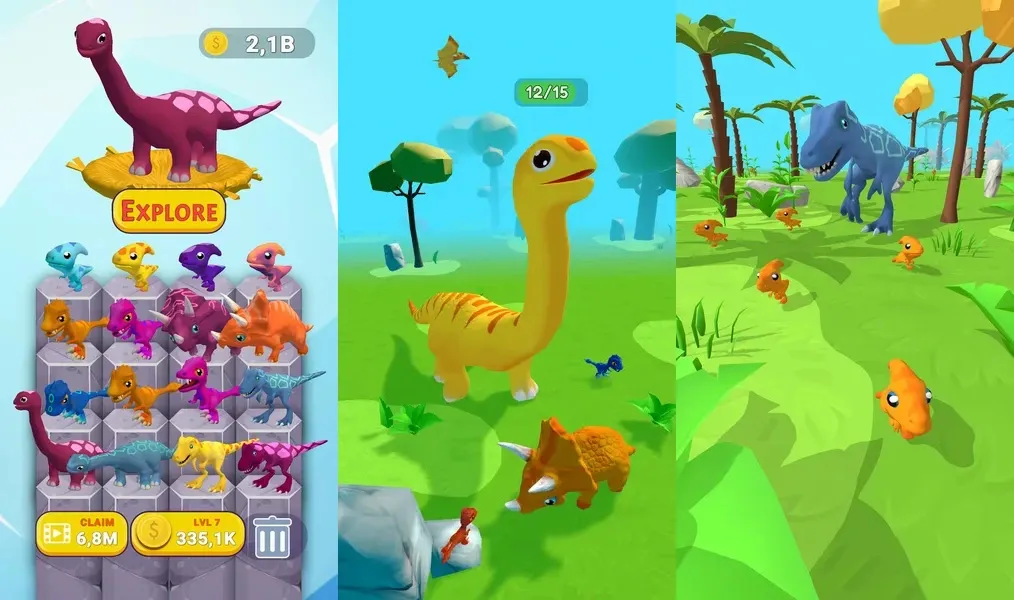 Dino Evolution: Merge Dinosaur – увлекательная игра-симулятор эволюции динозавров