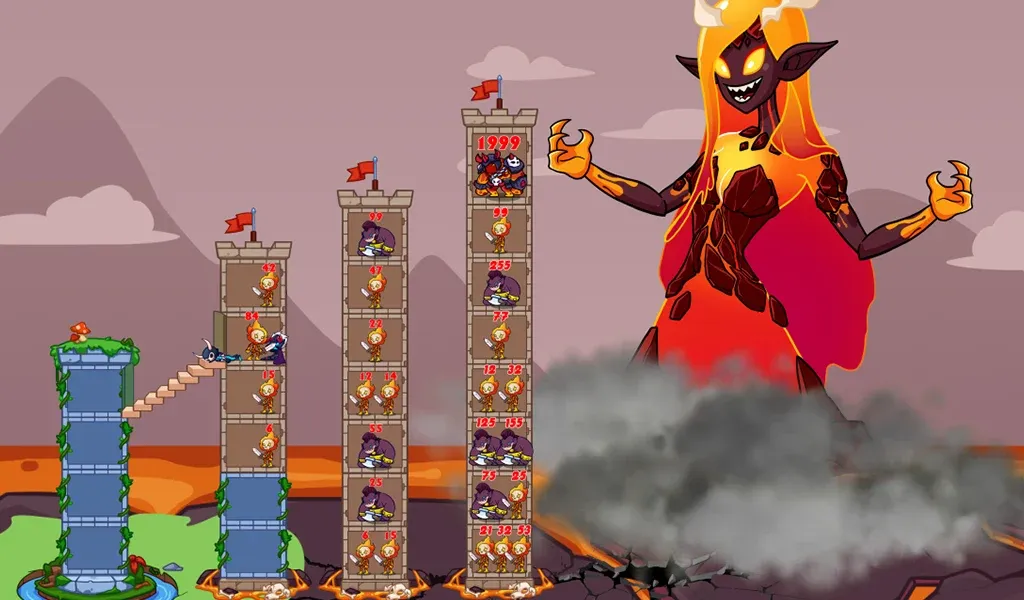 Stick Hero: Mighty Tower Wars - перемещайте своего персонажа с умом