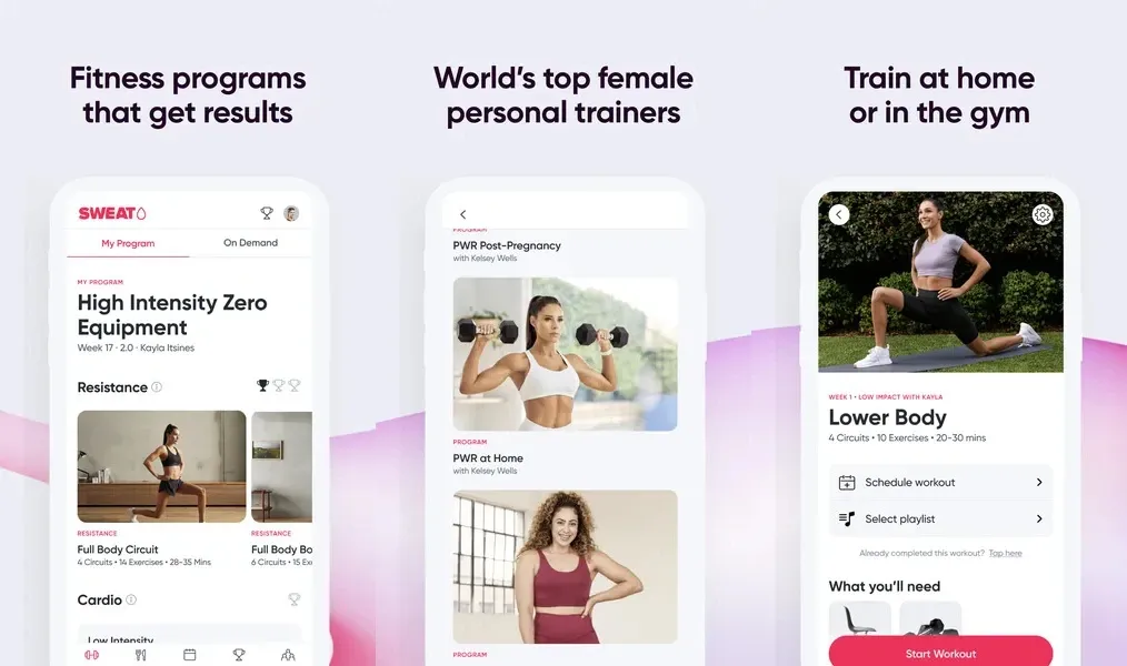 Sweat: Fitness App For Women — идеальное приложение для домашних тренировок для женщин