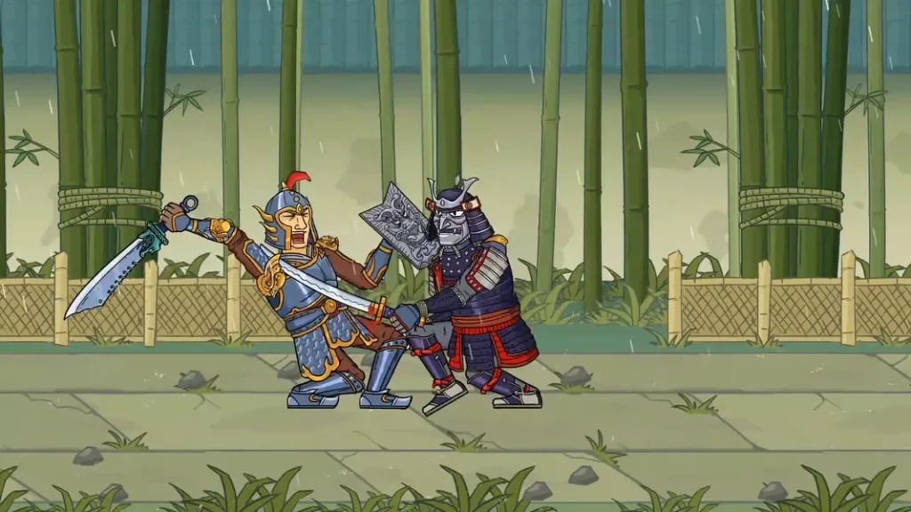 Сражайтесь в ожесточенных битвах в игре Violent Samurai