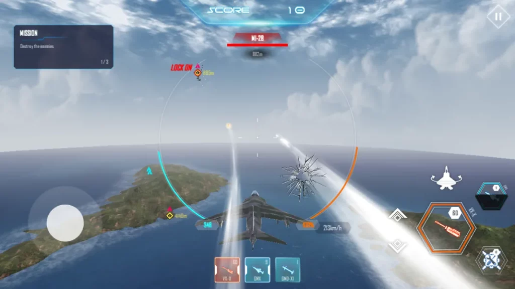 Освойте разнообразное оружие в игре Air Battle Mission