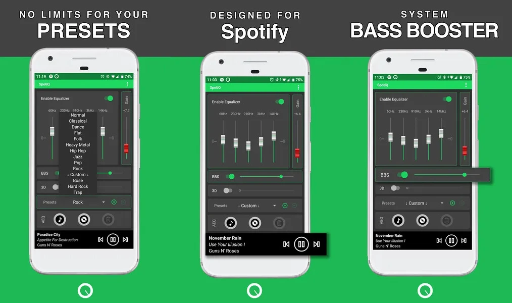 SpotiQ — звуковой эквалайзер и усилитель басов для Spotify
