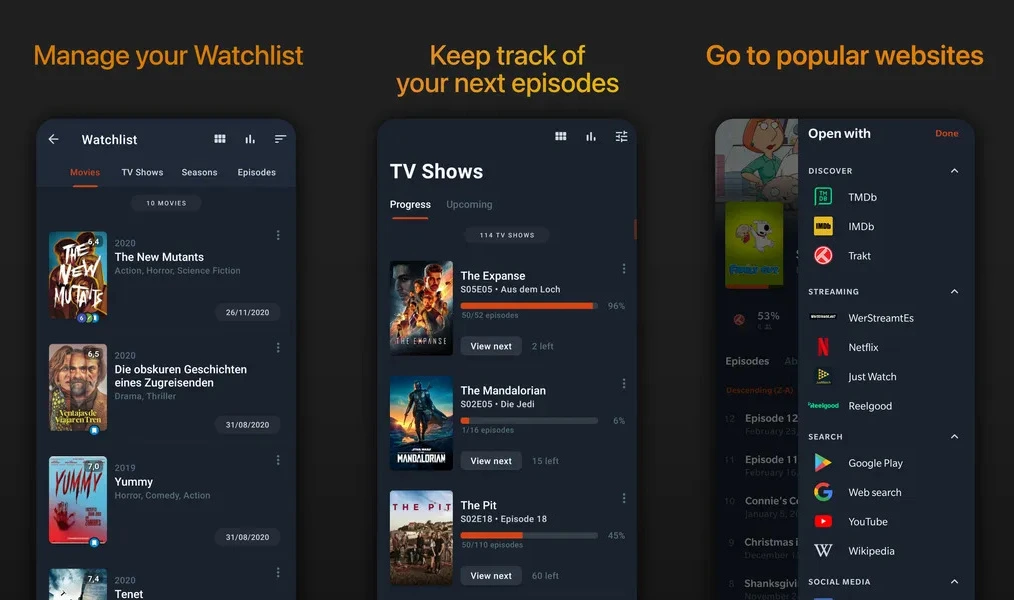 Moviebase — превосходное приложение для просмотра, отслеживания и управления фильмами