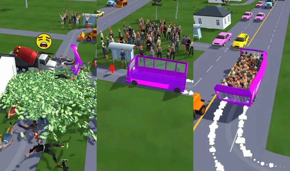 Преодолевайте сложные трассы в игре Bus Arrival