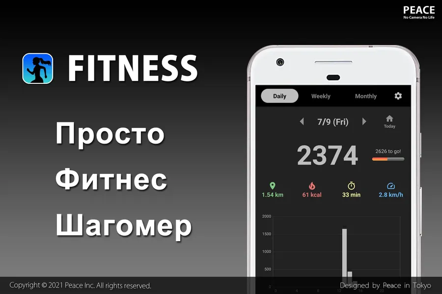 Fitness Step Counter – приложение отслеживающее подсчет шагов, укрепление здоровья