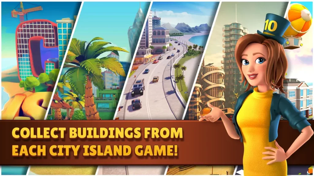 City Island: Collections game - многие постройки из предыдущих частей