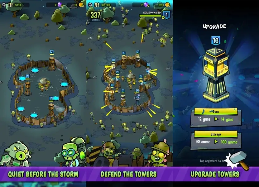 Zombie Towers — стратегическая игра с элементами защиты