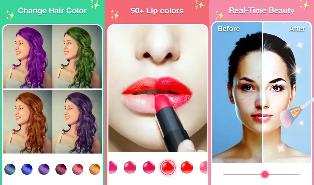 Pretty Makeup — приложение, поддерживающее смену лица в реальном времени