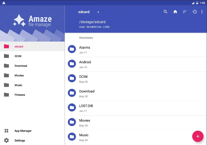 Amaze File Manager - интуитивно понятный и современный интерфейс управления файлами