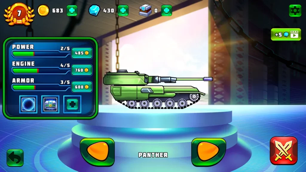Привлекательная 2D-карта в игре Tank Attack 4