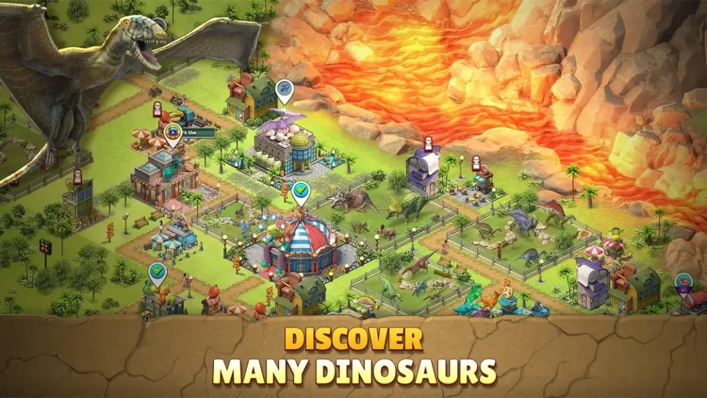 Создайте лучший парк Юрского периода в игре Jurassic Dinosaur: Park Game