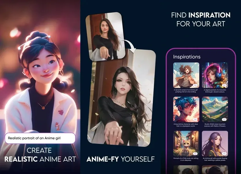 Genie: Anime AI Art Generator - присоединяйтесь к сообществу, чтобы делиться и учиться