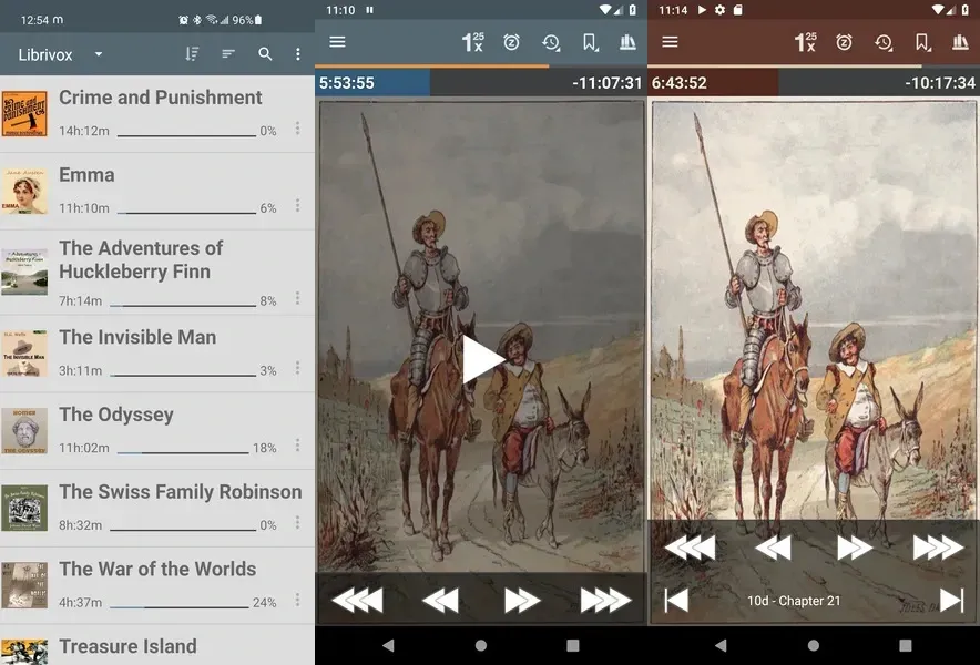 Listen Audiobook Player - интуитивно понятный интерфейс, прост в использовании