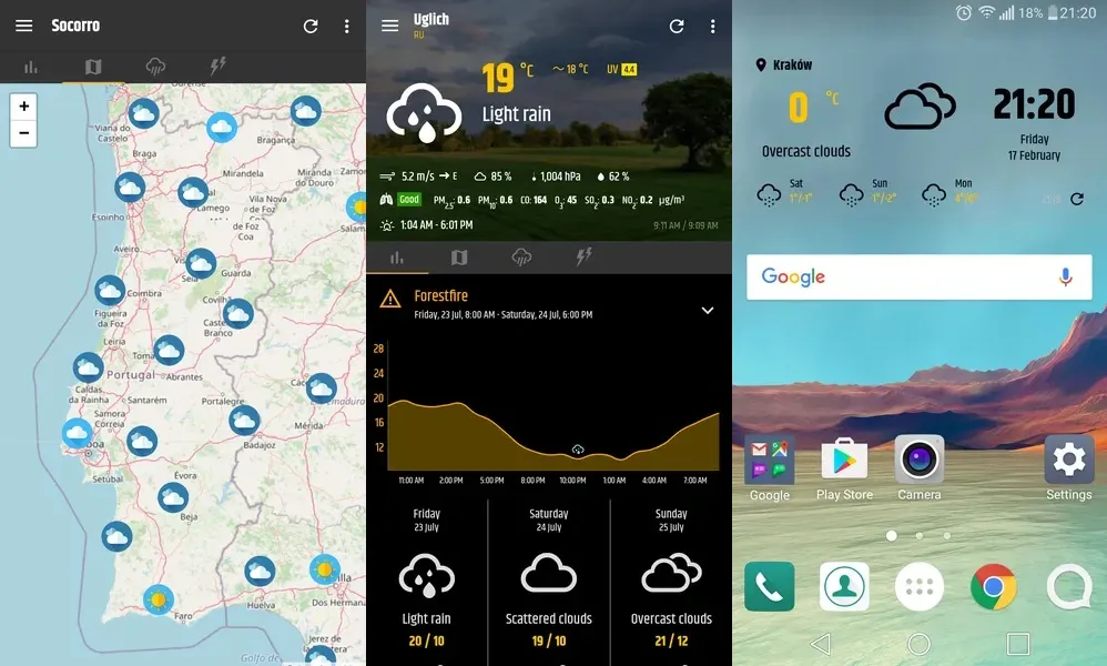 Simple Weather & Clock Widget / Простой виджет погоды и часов — простое и универсальное приложение для прогноза погоды