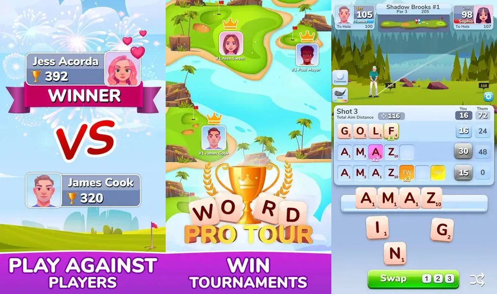 Word Golf: Fairway Clash – игра-головоломка с элементами многопользовательского гольфа