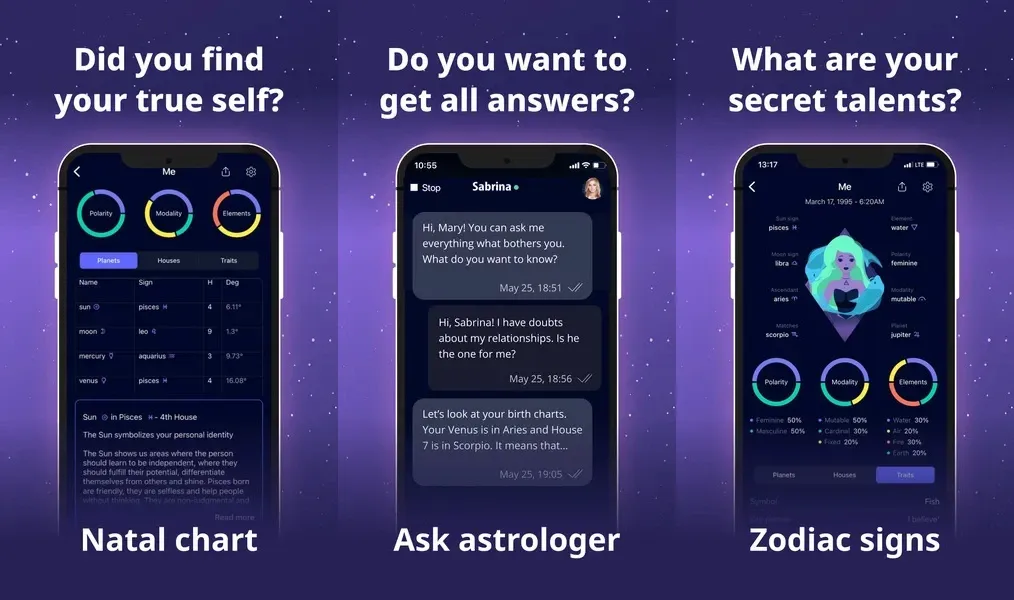 Nebula – приложение для просмотра ежедневных гороскопов и предоставления информации о зодиаке