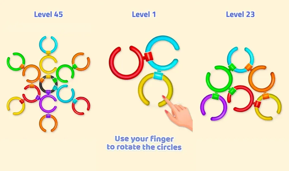 Rotate the Rings – забавная игра-головоломка, основанная на чередовании действий