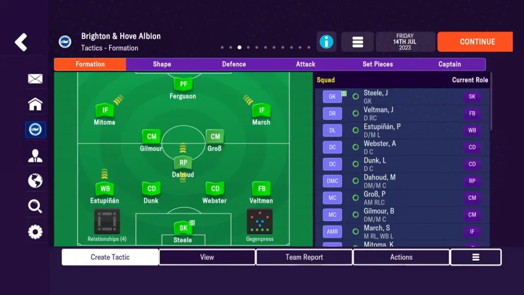 Много нового контента в игре Football Manager Mobile 2024