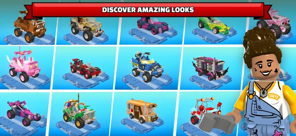 LEGO Hill Climb Adventures - множество вариантов модернизации и улучшения транспортных средств