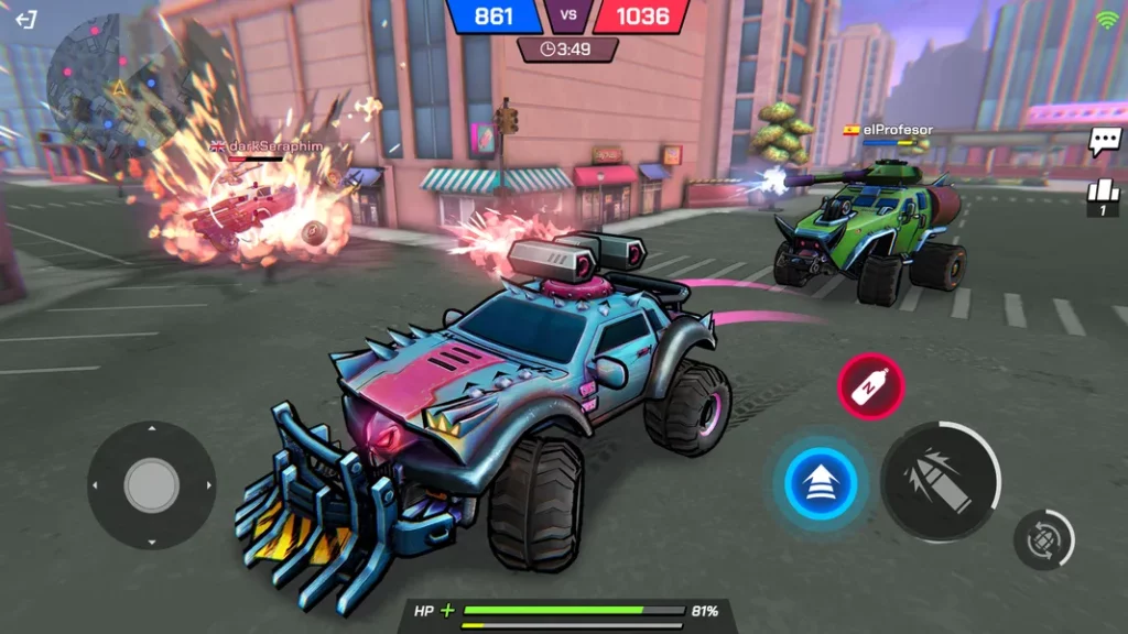 Battle Cars - гоночная игра, в которой вас ждут напряженные сражения