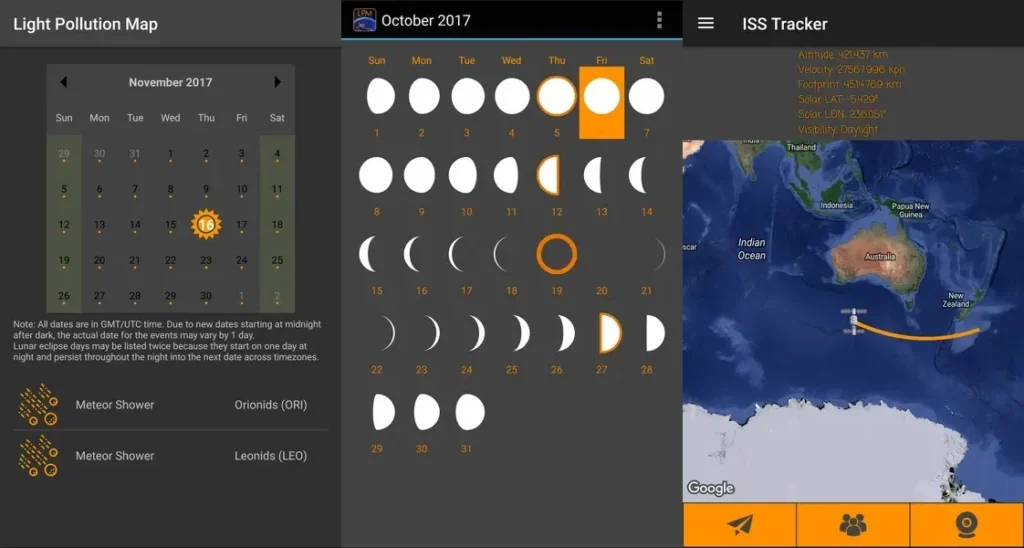 Light Pollution Map - приложение, предоставляющее информацию об уровнях светового загрязнения