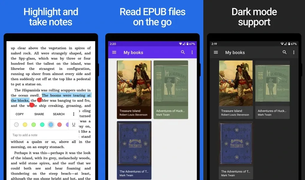Lithium: EPUB Reader - приложение для чтения книг в формате EPUB
